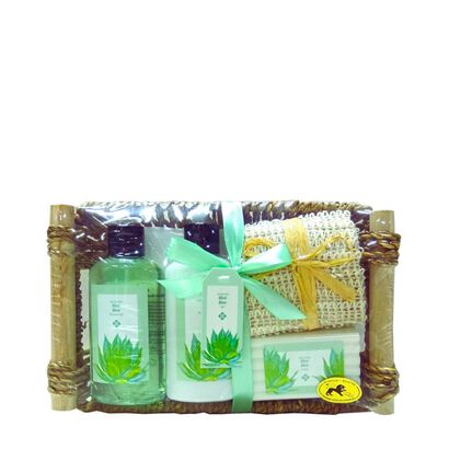 Cesta Natura Aloe Vera - LINHAS BANHO NATAL - ROSALEE COFRET BANHO - Imagem