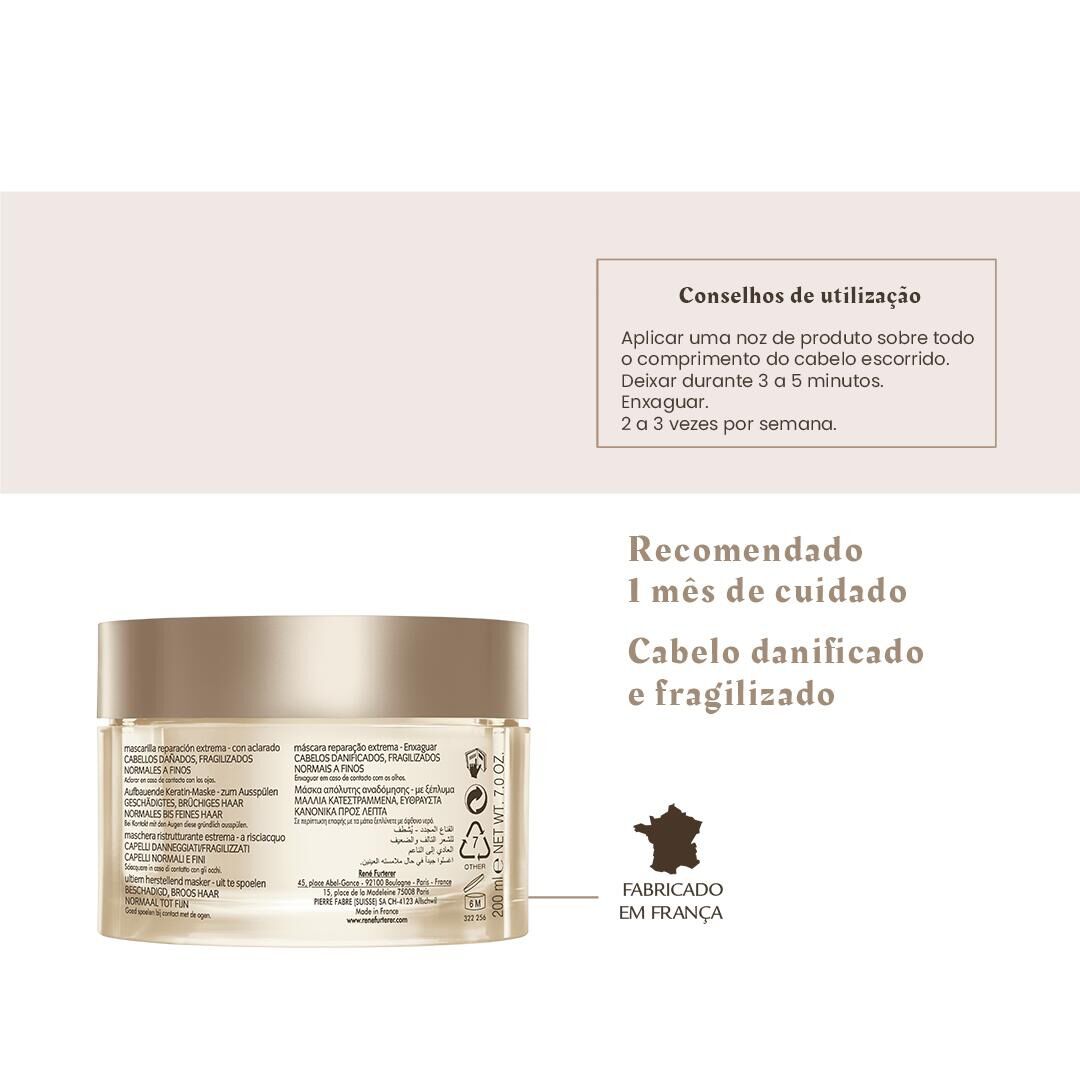 Absolue Kératine Máscara Reparação Extrema - Cabelos Espessos - RENE FURTERER -  - Imagem 2