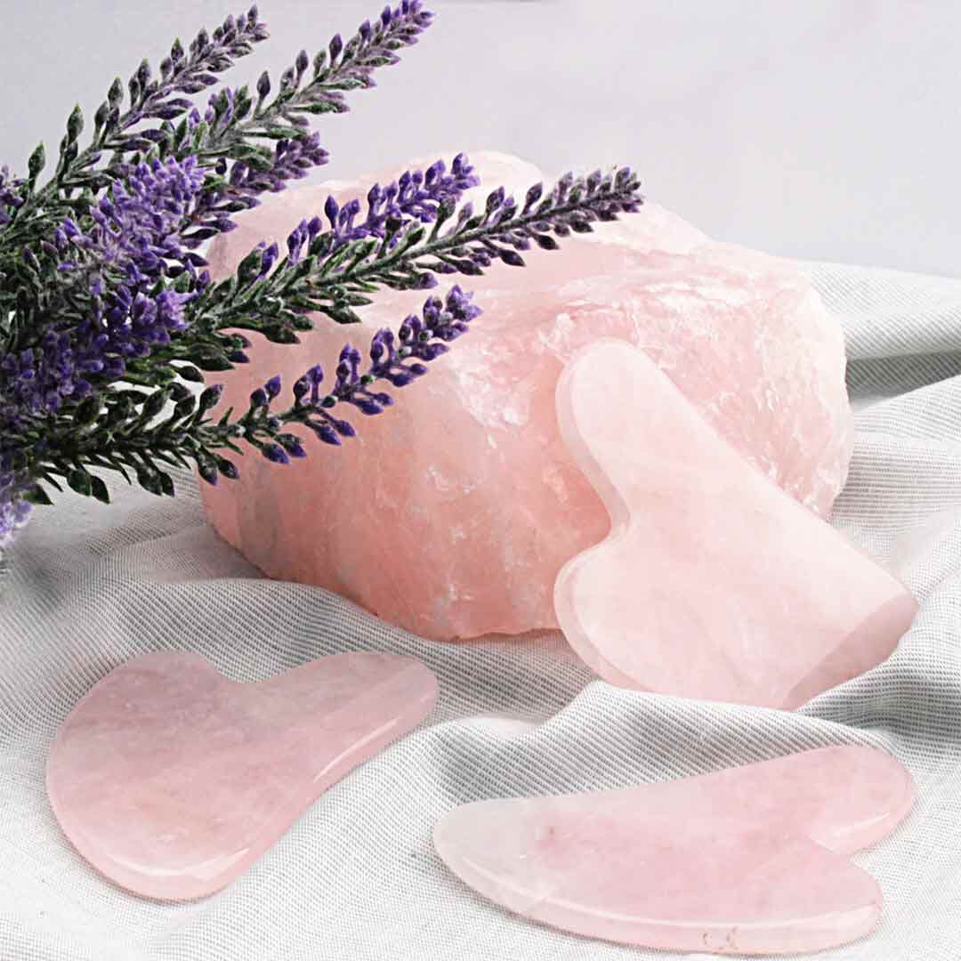 Gua Sha Quartzo Rosa - PARSA BEAUTY - PARSA ACESSORIOS - Imagem 3