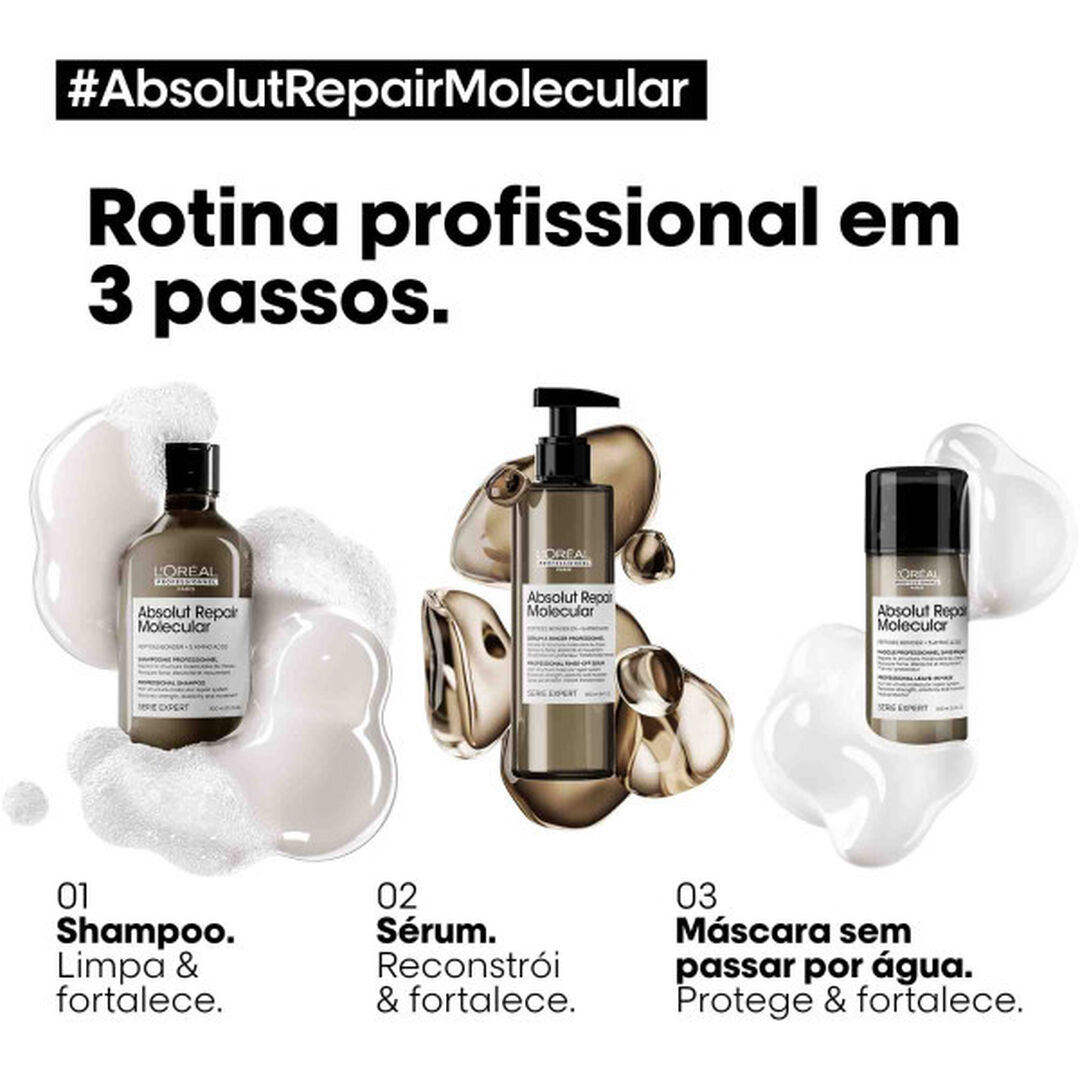 M&aacute;scara Leave-In - L'OR&Eacute;AL PROFESSIONNEL - Absolut Repair Molecular - Imagem 4