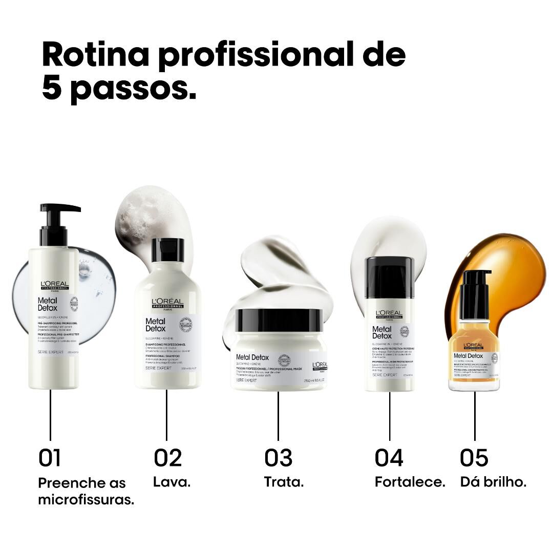 Tratamento Pr&eacute;-Shampoo - L'OR&Eacute;AL PROFESSIONNEL - Metal Detox - Imagem 10