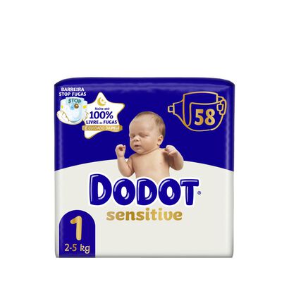 Fraldas Sensitive Tamanho 1 (2kg-5kg) - DODOT -  - Imagem