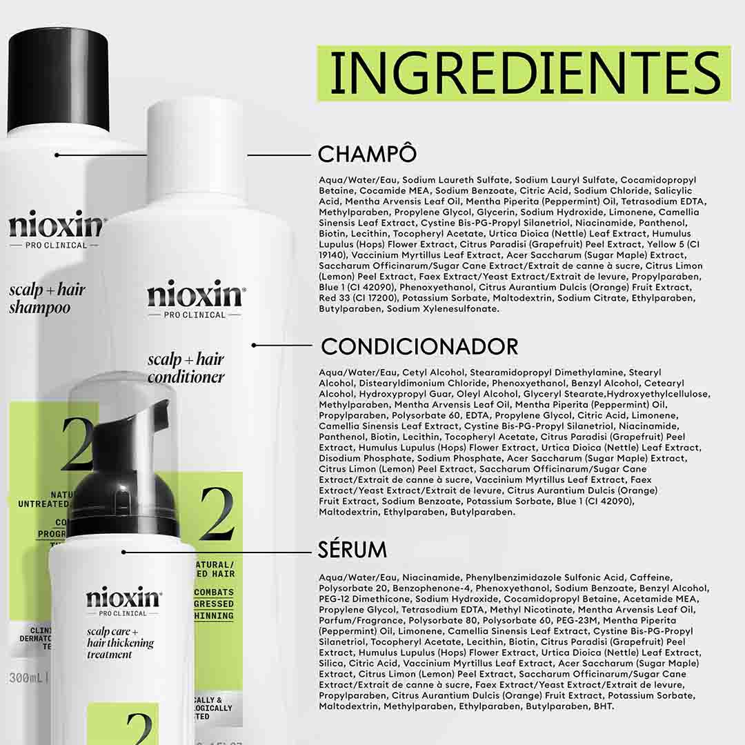 Kit Tratamento Cabelo Natural - Nioxin - Sistema 2 - Imagem 9