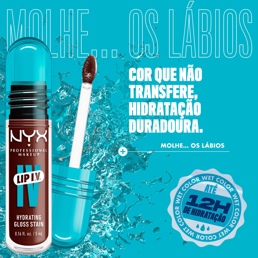 Lip I.V. - Lip Gloss Stain Hidratante - NYX Professional Makeup -  - Imagem 4