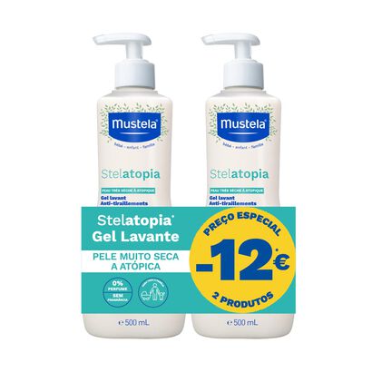 Duo Stelatopia Gel Lavante (2x500ml) - MUSTELA -  - Imagem