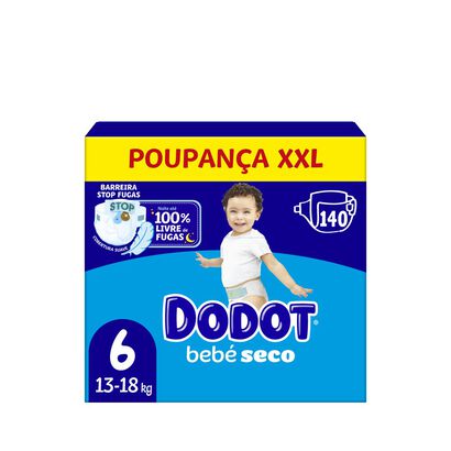 Fraldas Beb&eacute; Seco Tamanho 6 (13kg-18kg) - DODOT -  - Imagem