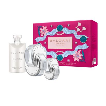 OMNIA CRYSTALLINE  65ML EDT + 15ML EDT + 75ML BODY LOTION - BVLGARI - OMNIA - Imagem