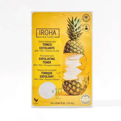 10 Discos tónicos esfoliantes e iluminadores - IROHA -  - Imagem