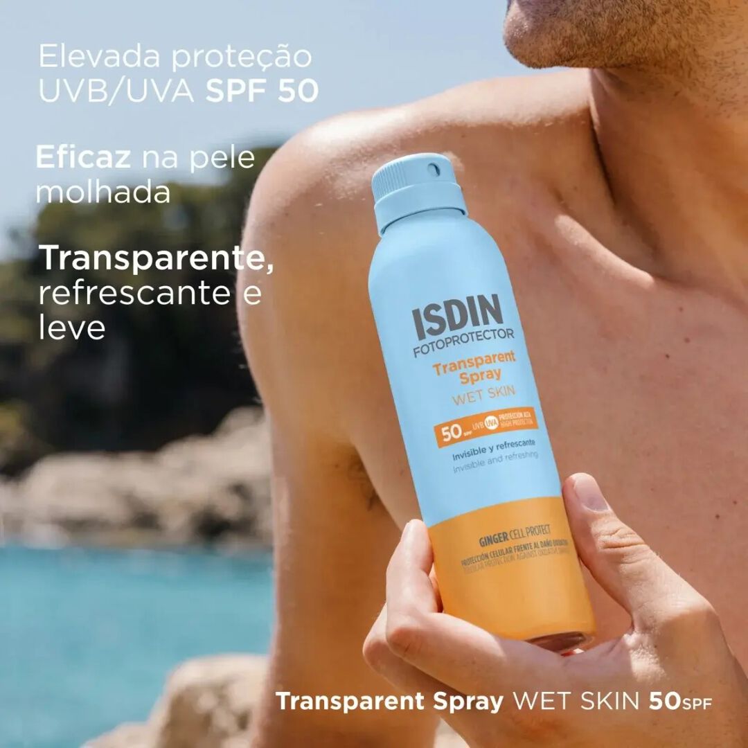 Fotoprotetor Transparent Spray Wet Skin SPF 50 - ISDIN -  - Imagem 2