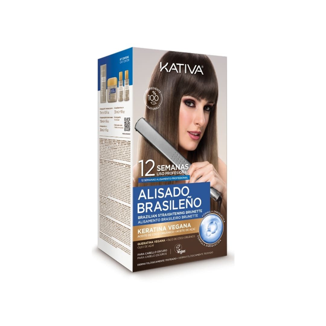 KIT Alisamento Brasileiro Cabelos Escuros - Kativa -  - Imagem 3