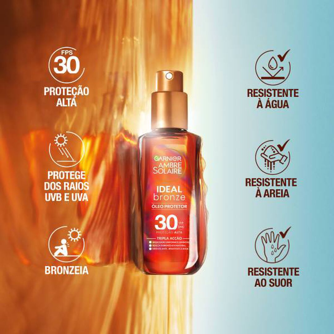 &Oacute;leo Protetor Ideal Bronze FPS30 - GARNIER AMBRE SOLAIRE - AMBRE SOLAIRE - Imagem 12
