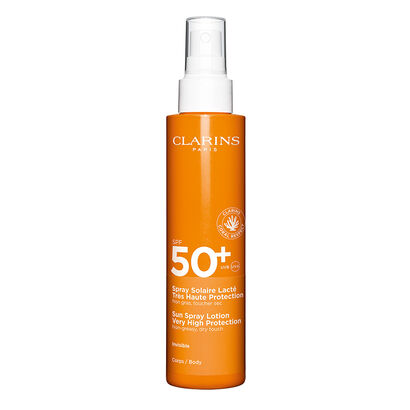 Spray Solaire Lact&eacute; Tr&egrave;s Haute Protection UVB UVA 50+ - CLARINS - CLARINS SOLARES - Imagem
