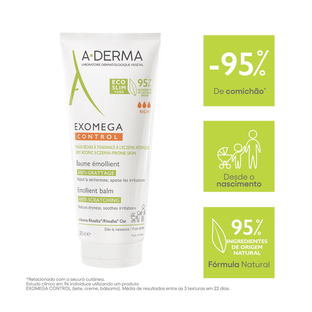 Exomega Control - Bálsamo Emoliente Antiprurido - A-DERMA -  - Imagem 5