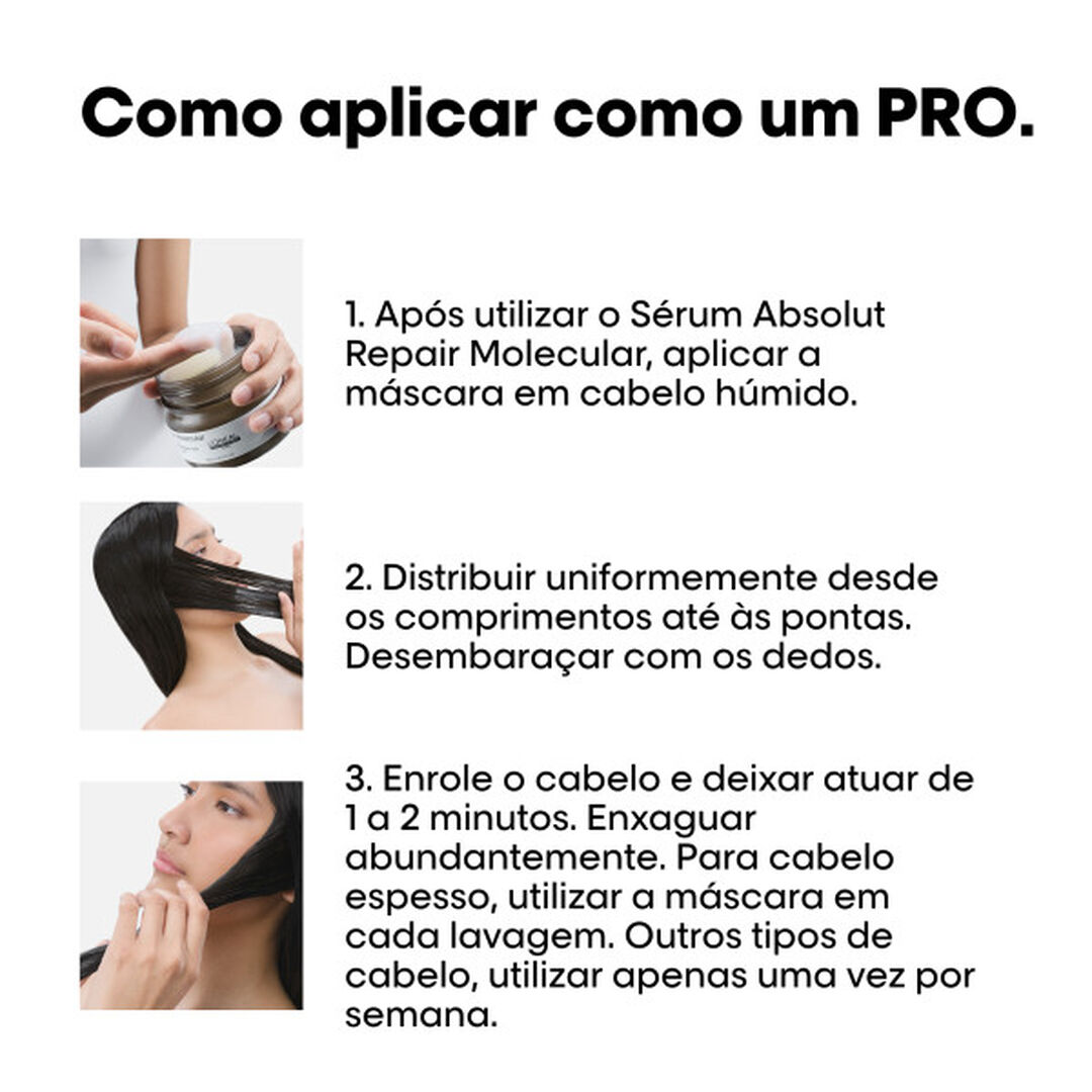 Absolut Repair Molecular M&aacute;scara - L'OR&Eacute;AL PROFESSIONNEL - SERIE EXPERT - Imagem 13