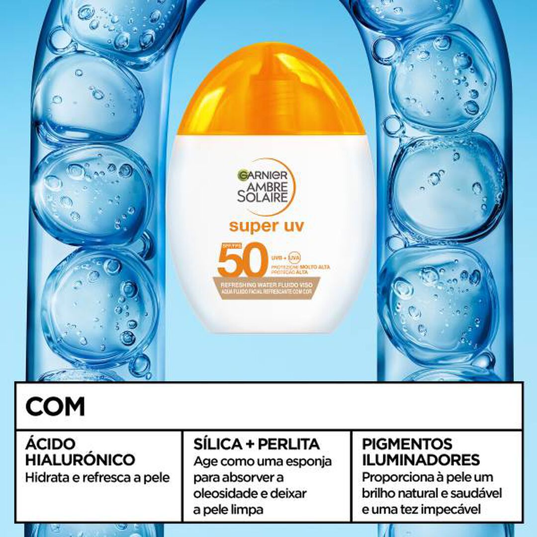 Super UV Vitamina C - Water Refresh Tinted - GARNIER AMBRE SOLAIRE - AMBRE SOLAIRE - Imagem 5