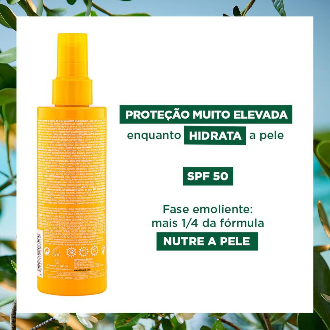 Protetor Solar Spray Sublimador FPS50 - KLORANE -  - Imagem 3