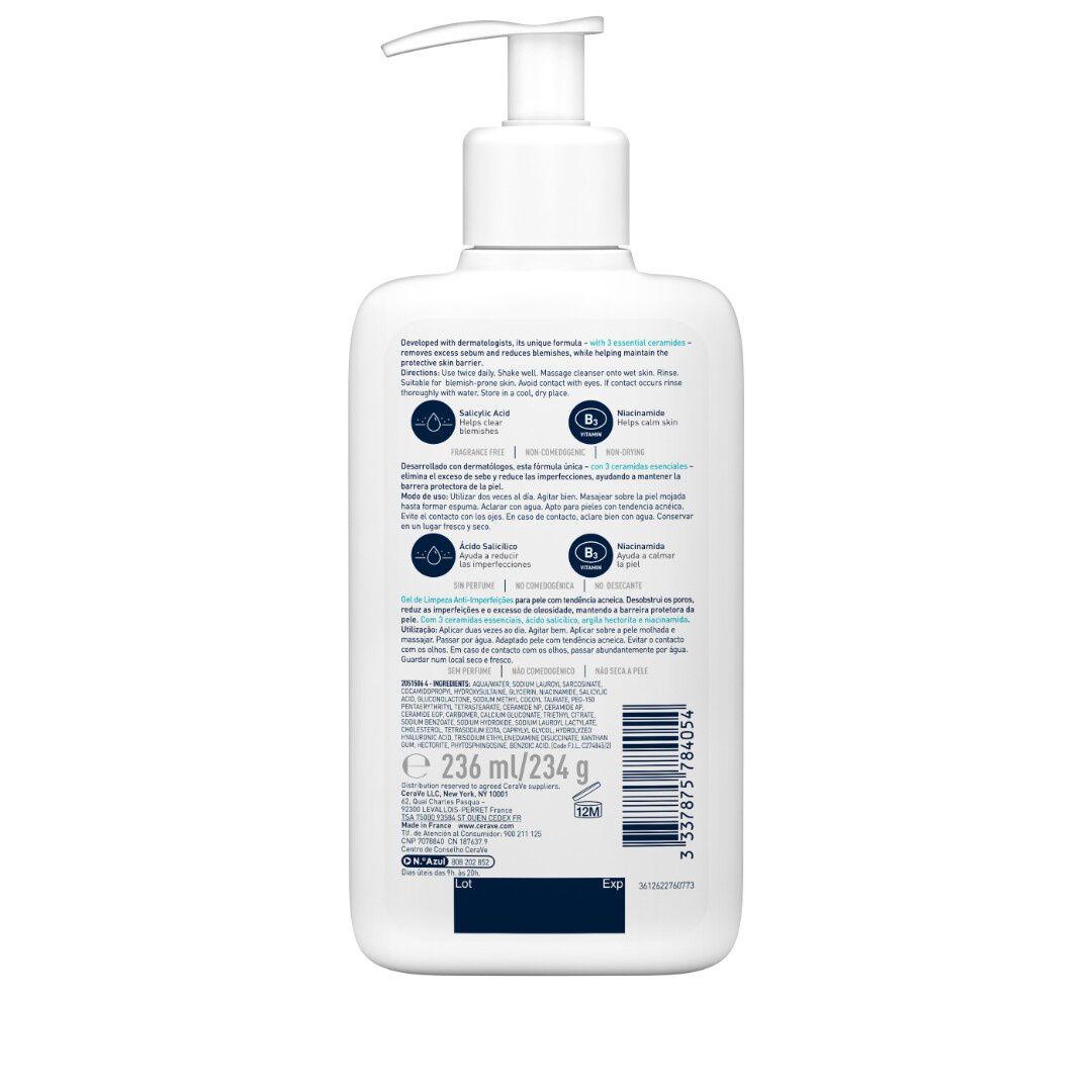 Gel de Limpeza Controlo Imperfeições - CERAVE -  - Imagem 2