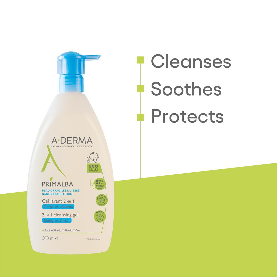 Primalba Gel de Limpeza 2 em 1, Corpo e Cabelo - A-DERMA -  - Imagem 7