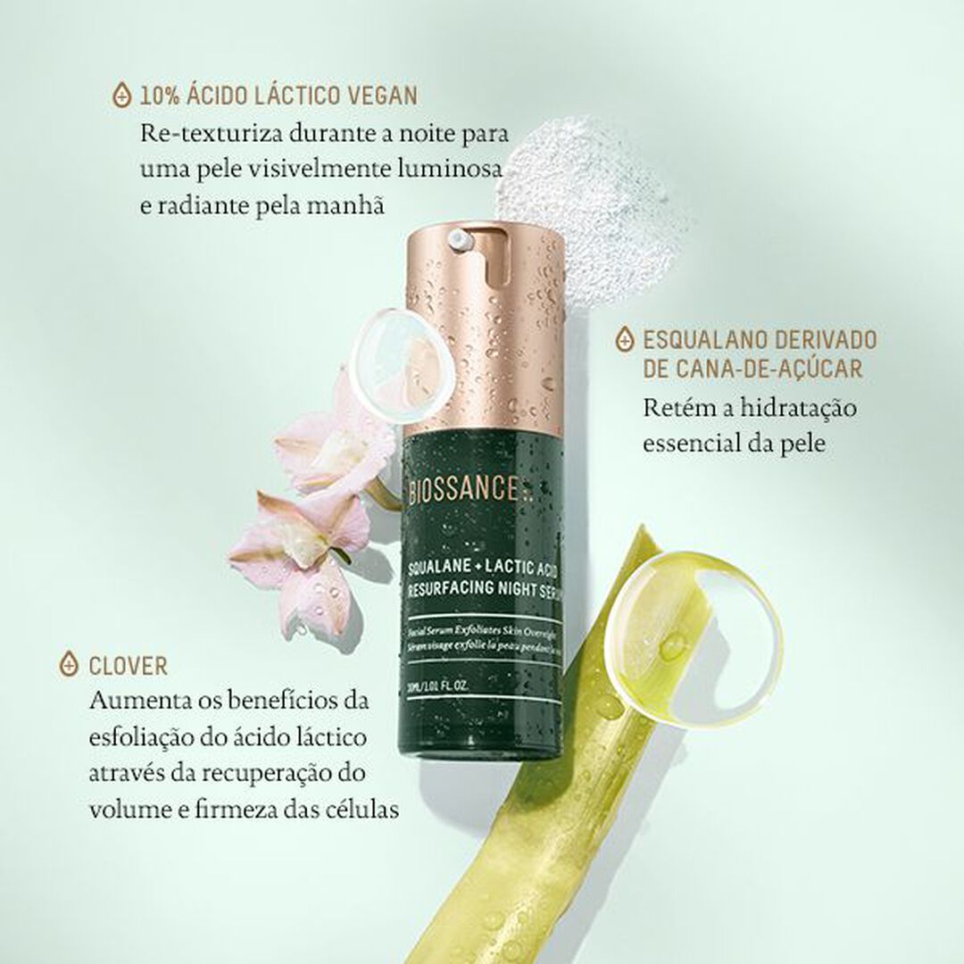 Squalane + Lactic Acid Resurfacing Night Serum - Biossance -  - Imagem 5