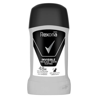 Desodorizante Stick Invisible Black&White - REXONA -  - Imagem
