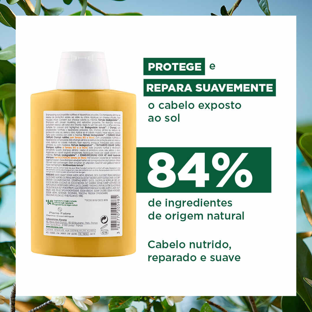 Champô Nutritivo Tamanu e Monoï - KLORANE -  - Imagem 2