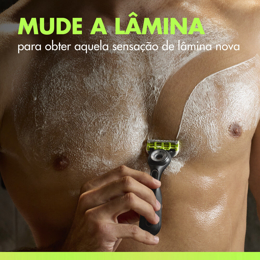M&aacute;quina de Barbear Corporal (inclui suporte + Recarga) - GILLETTE -  - Imagem 5