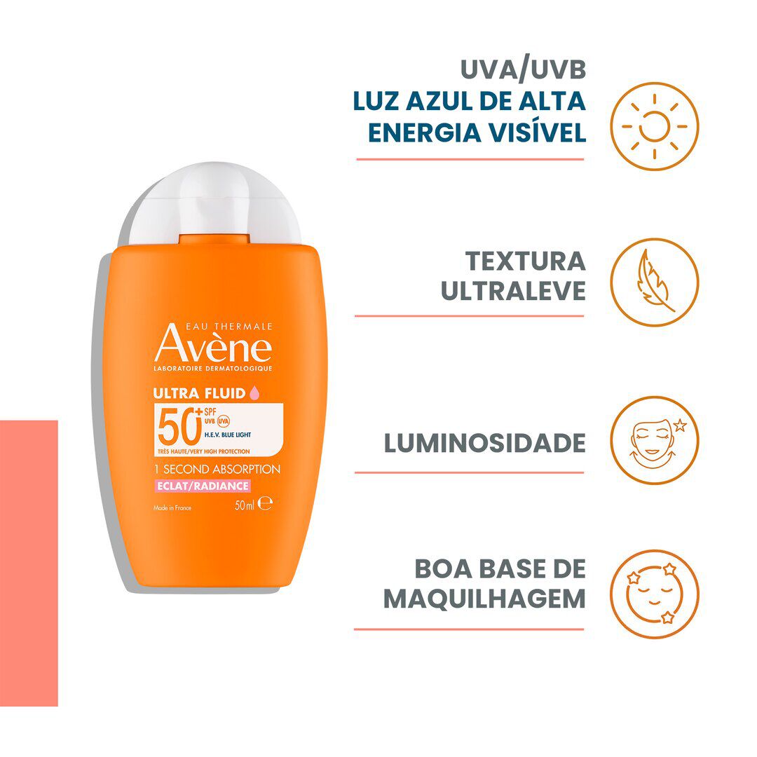 Protetor Solar Ultra Fluid Luminosidade SPF50 - AVENE -  - Imagem 2