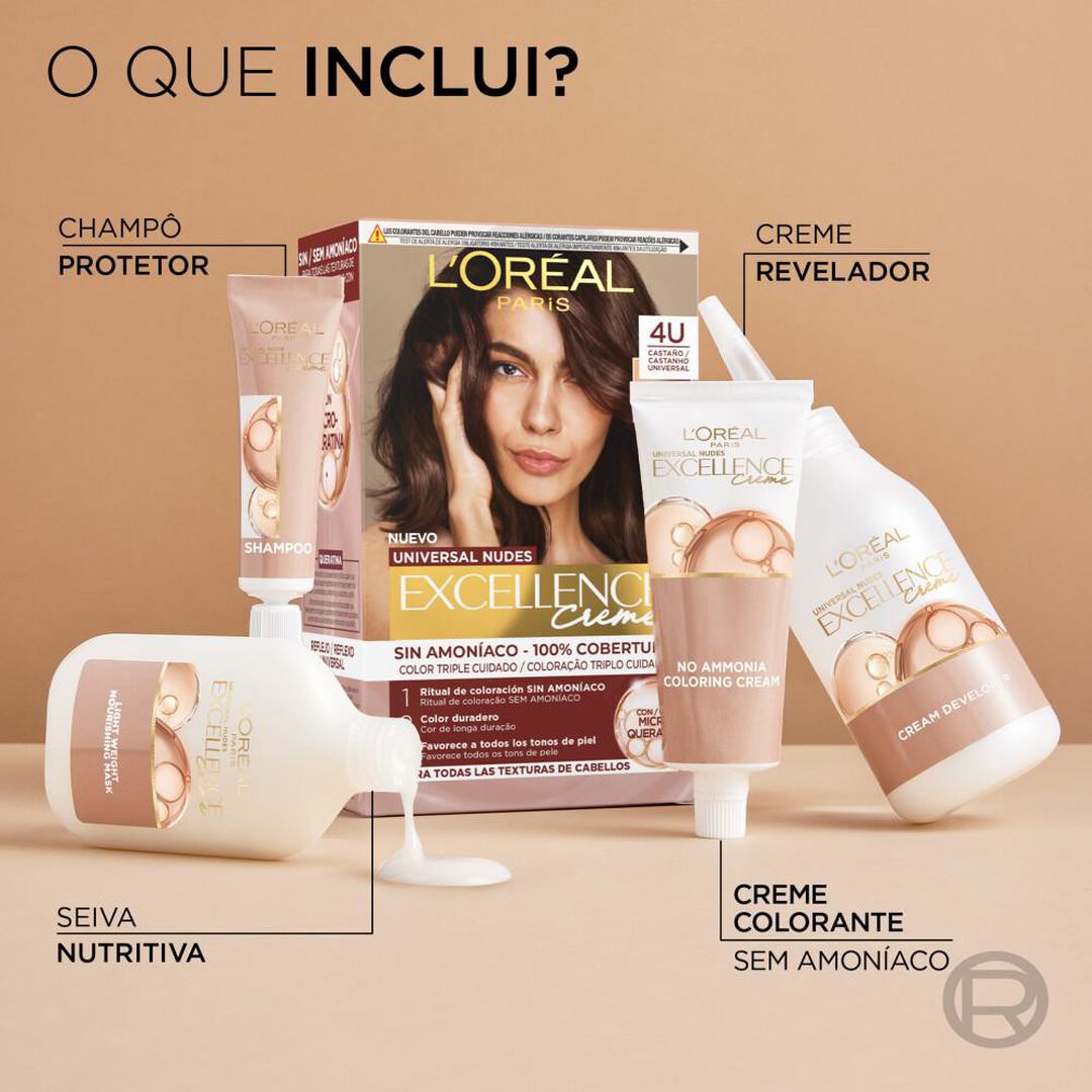Excellence Creme Universal Nudes - L'OR&Eacute;AL COLORA&Ccedil;&Atilde;O - LOREAL COLORA&Ccedil;&Atilde;O - Imagem 11