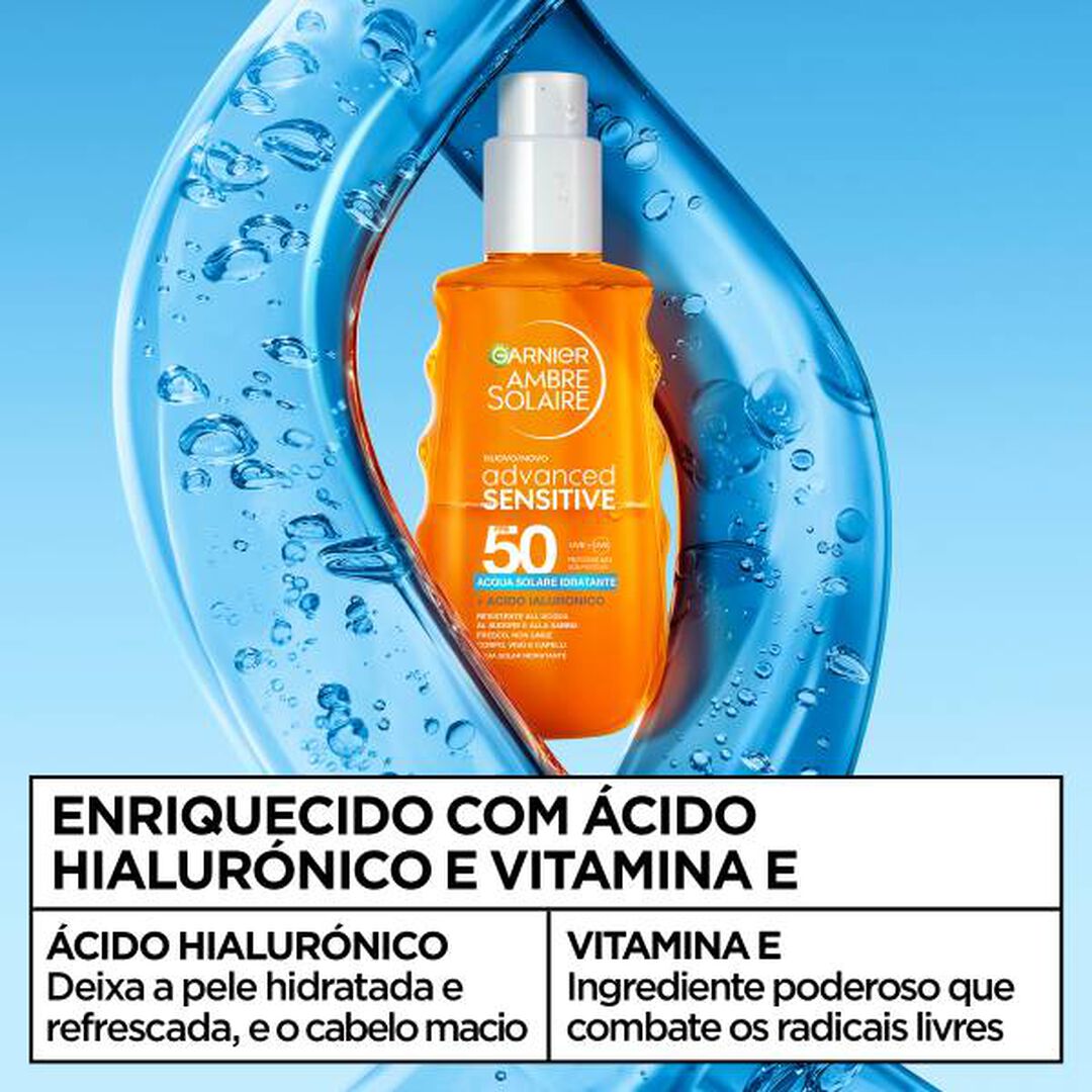 Sensitive Advanced &Aacute;gua Solar Hidratante FPS50 - GARNIER AMBRE SOLAIRE - AMBRE SOLAIRE - Imagem 7