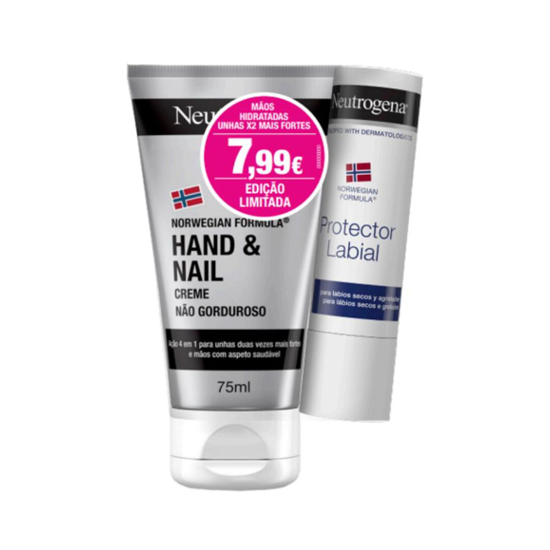 Pack Edição Limitada Crema Mãos e Unhas + Stick Labial - NEUTROGENA -  - Imagem 1