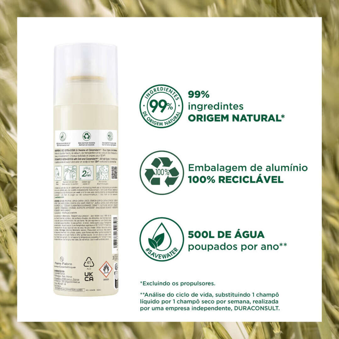 Champô Seco Aveia e Ceramidas (Cabelo Castanho) - KLORANE -  - Imagem 2
