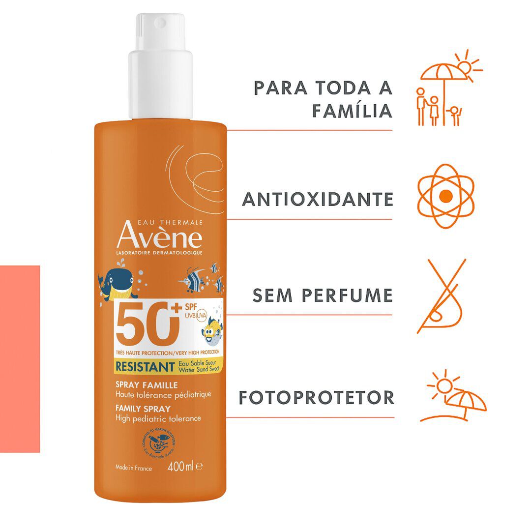 Protetor Solar Spray Corpo Crian&ccedil;a e Fam&iacute;lia SPF50+ - AVENE -  - Imagem 5