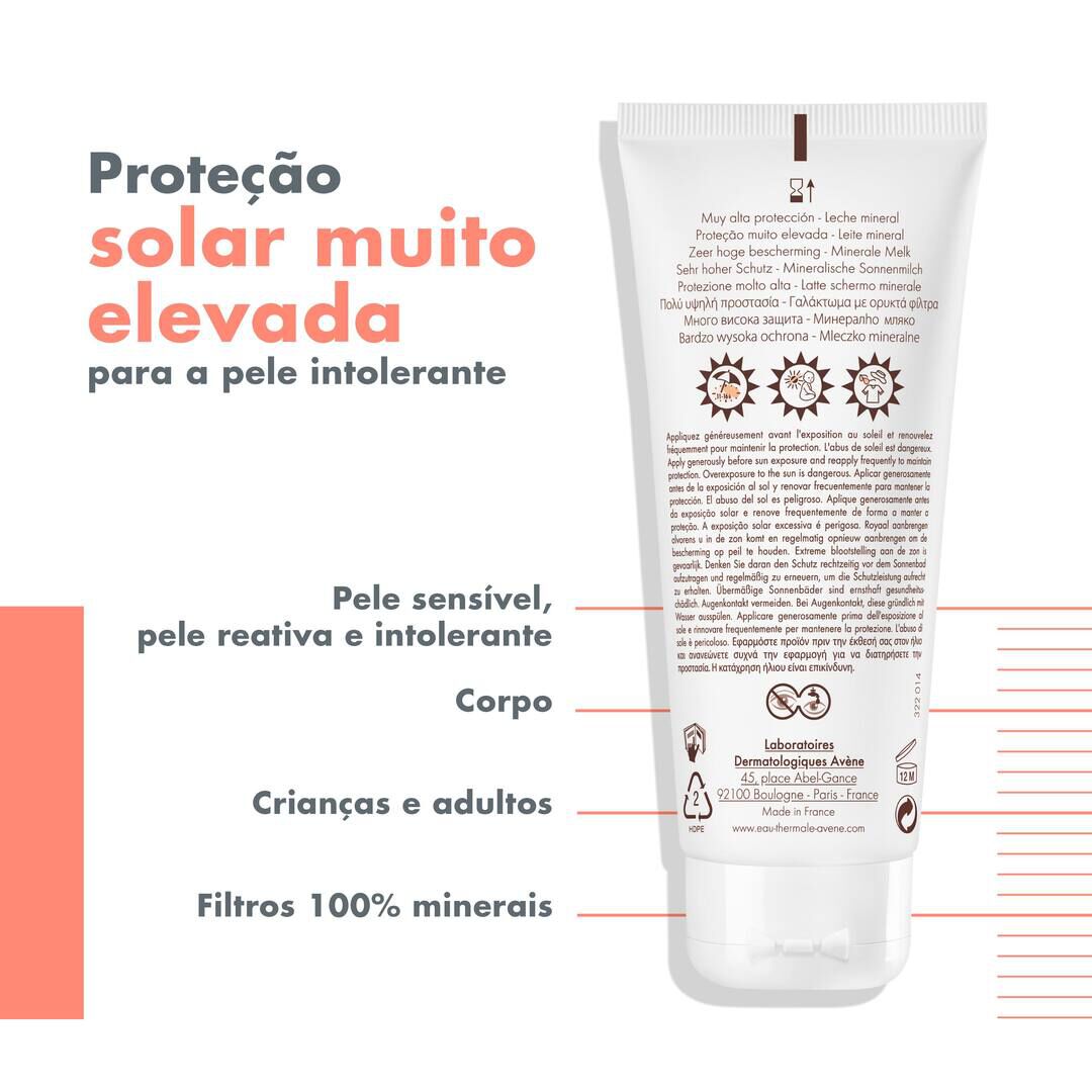 Protetor Solar Leite SPF50+ Mineral - AVENE -  - Imagem 3