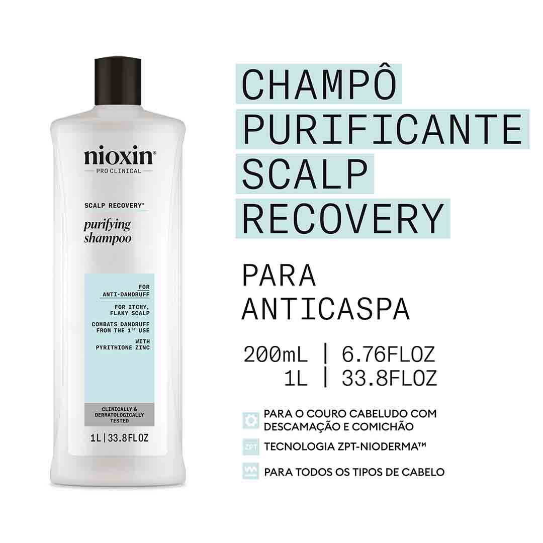Nioxin Recupera&ccedil;&atilde;o do Couro Cabeludo - Champ&ocirc; Anti-Caspa - Nioxin - Scalp&nbsp;Recovery - Imagem 3