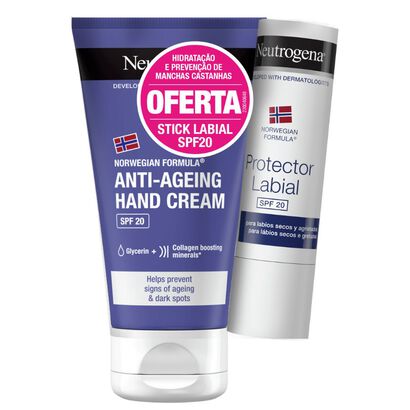 Promo Pack Creme de Mãos Antienvelhecimento + Lipstick - NEUTROGENA -  - Imagem