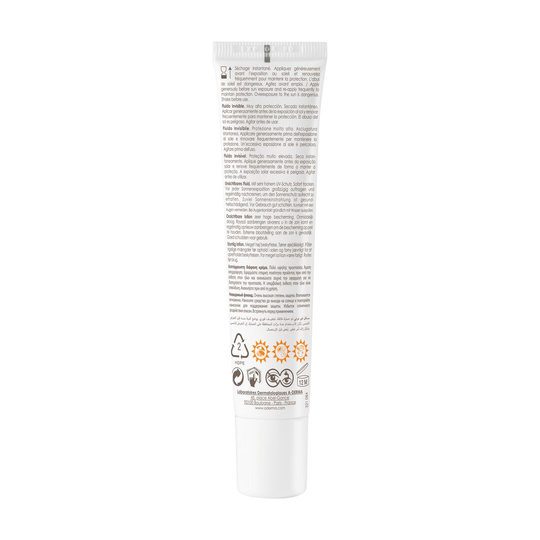 Protetor Solar Fluído Invisivel SPF50+ - A-DERMA -  - Imagem 5