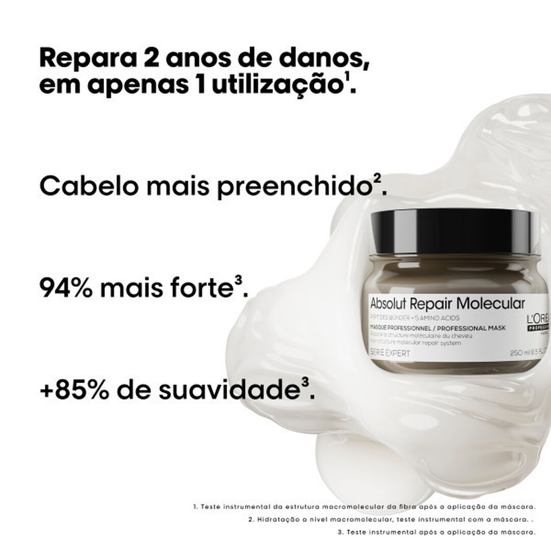 Absolut Repair Molecular M&aacute;scara - L'OR&Eacute;AL PROFESSIONNEL - SERIE EXPERT - Imagem 5