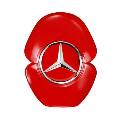 Mercedes-benz woman in red