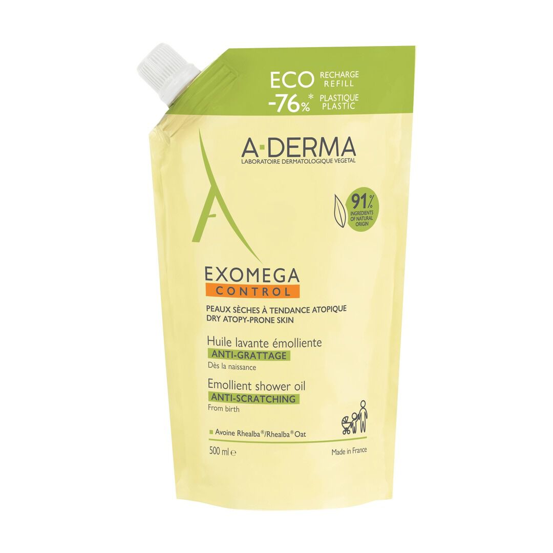 Exomega Control &Oacute;leo Duche pele Seca e At&oacute;pica Recarga - A-DERMA -  - Imagem 1