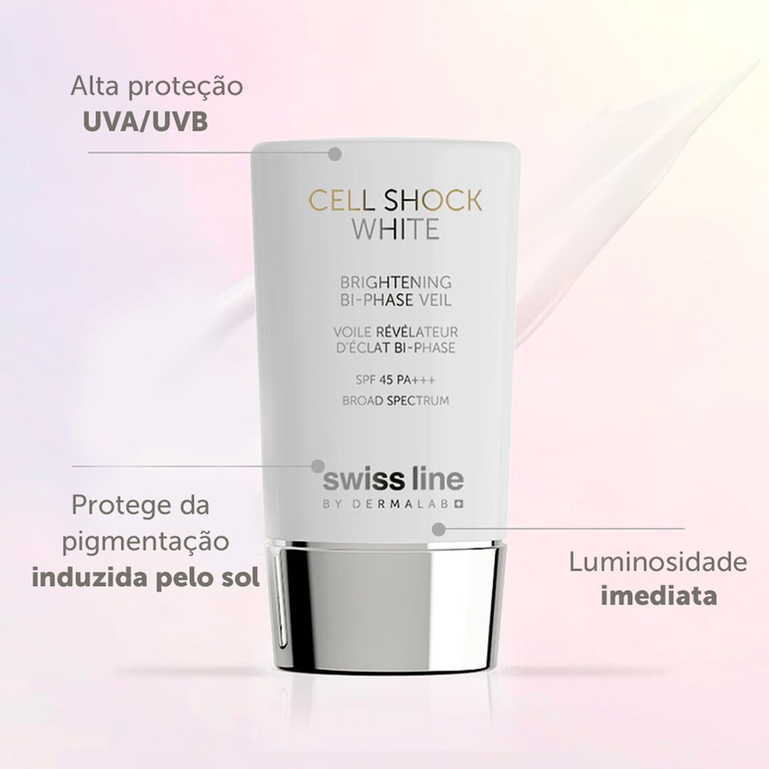 Brightening Bi-Phase Veil SPF45 - Swiss Line - Cell Shock White - Imagem 3