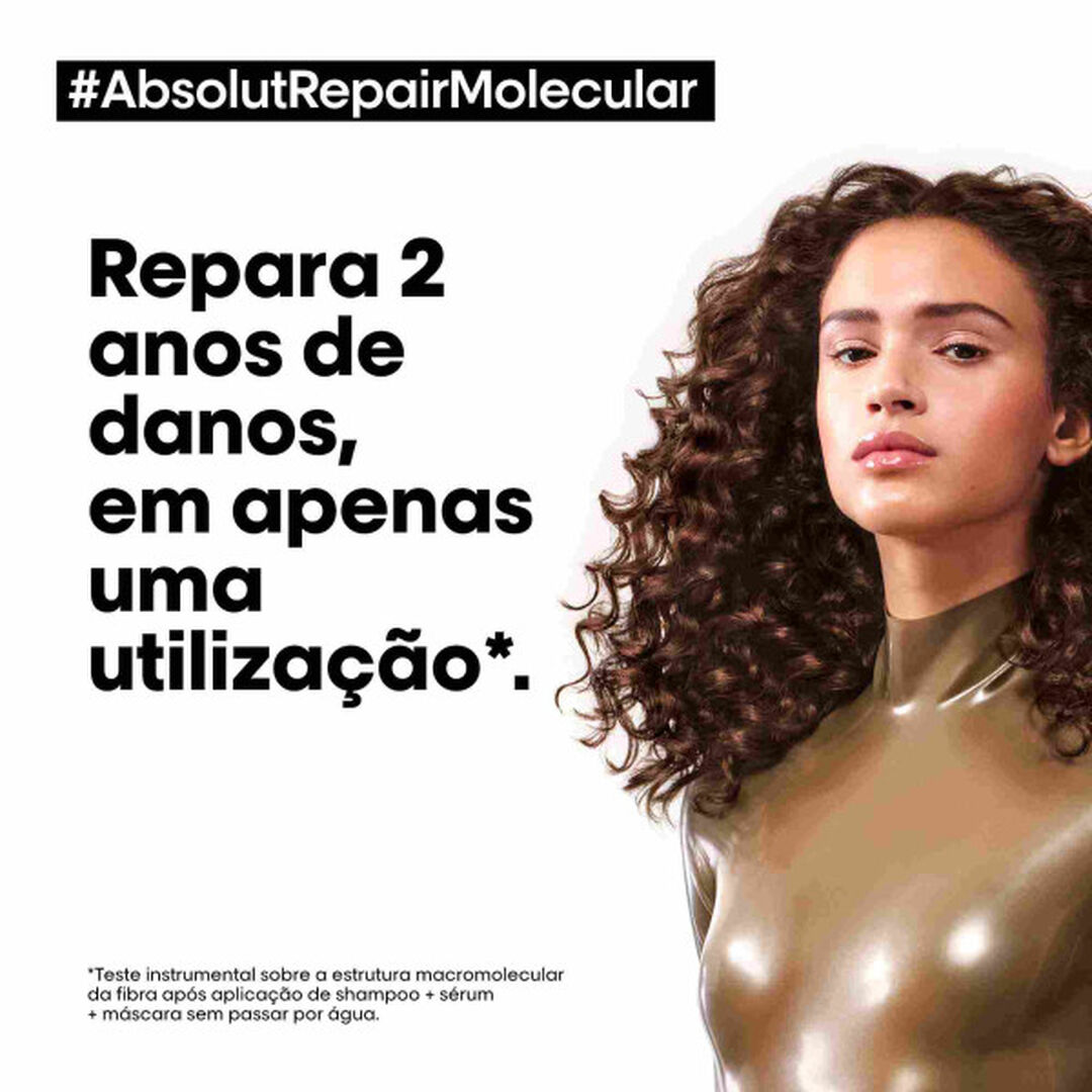 Shampoo Absolut Repair Molecular - L'OR&Eacute;AL PROFESSIONNEL - SERIE EXPERT - Imagem 6