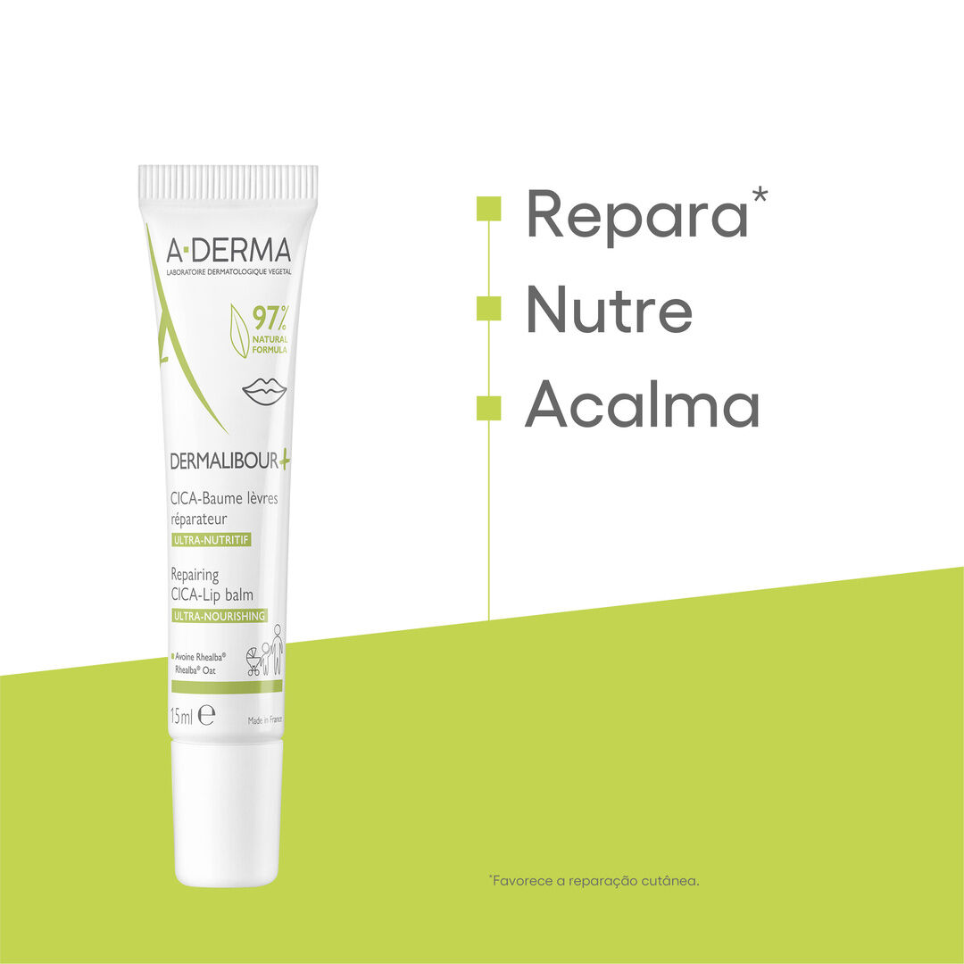 Dermalibour+ - Bálsamo Lábios Reparador CICA - A-DERMA -  - Imagem 8