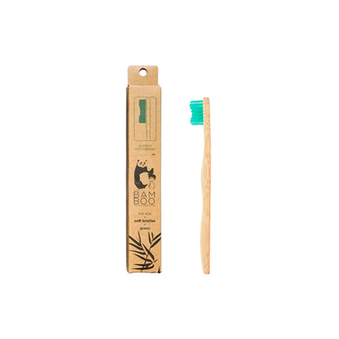 Toothbrush Kid Soft Green - The Bam & Boo Toothbrush - The Bamboo Toothbrush - Imagem 1
