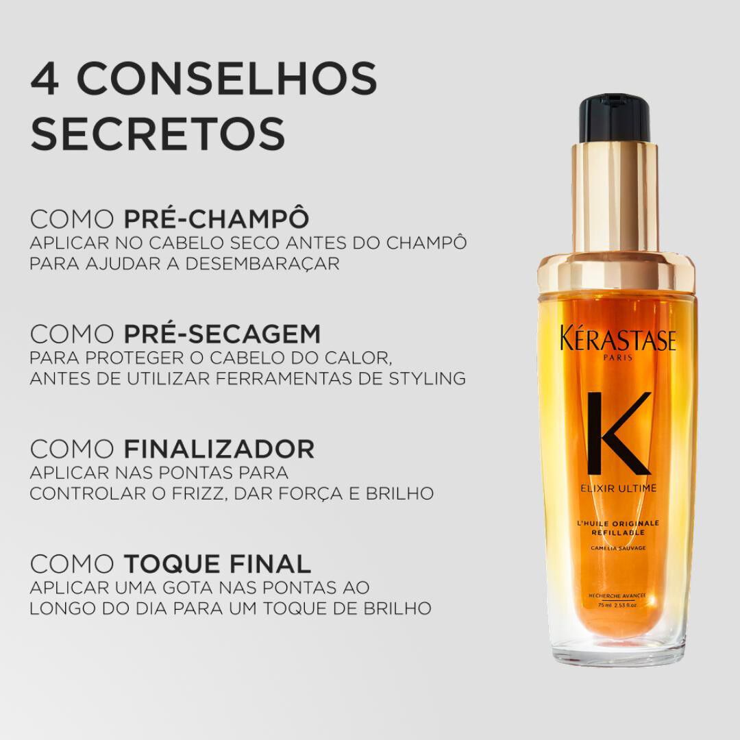 &Oacute;LEO CAPILAR L'HUILE ORIGINALE - KERASTASE - Elixir Ultime - Imagem 7