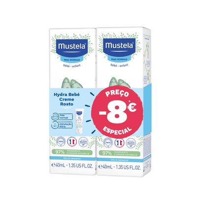 Duo Hydra Baby Creme de Rosto (2x40ml) - MUSTELA -  - Imagem