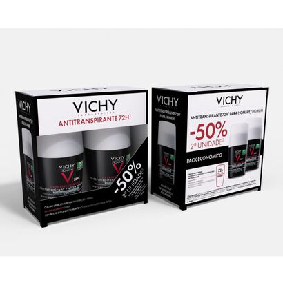 Pack Homme Desodorizante Roll-On 72h (2x50ml) - VICHY -  - Imagem
