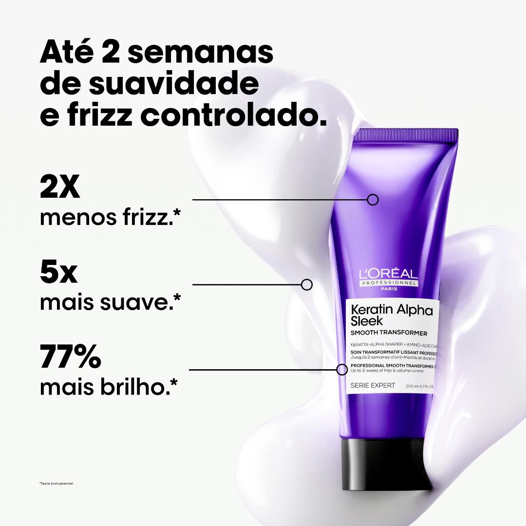 Tratamento Progressivo Smooth Transformer Keratin Alpha Sleek - L'OR&Eacute;AL PROFESSIONNEL - SERIE EXPERT - Imagem 10