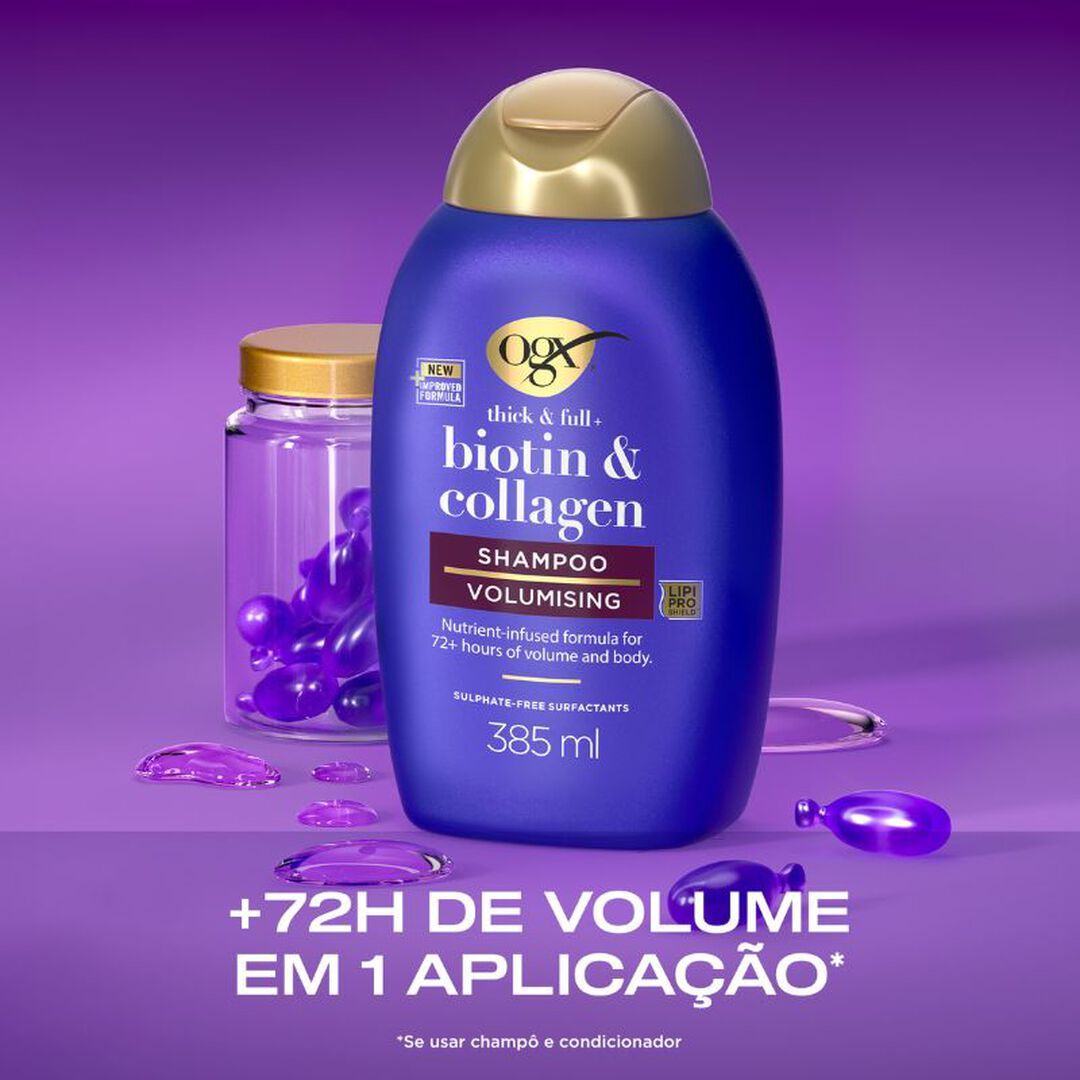 Champô volumizante de Biotina e Colagénio - OGX -  - Imagem 2
