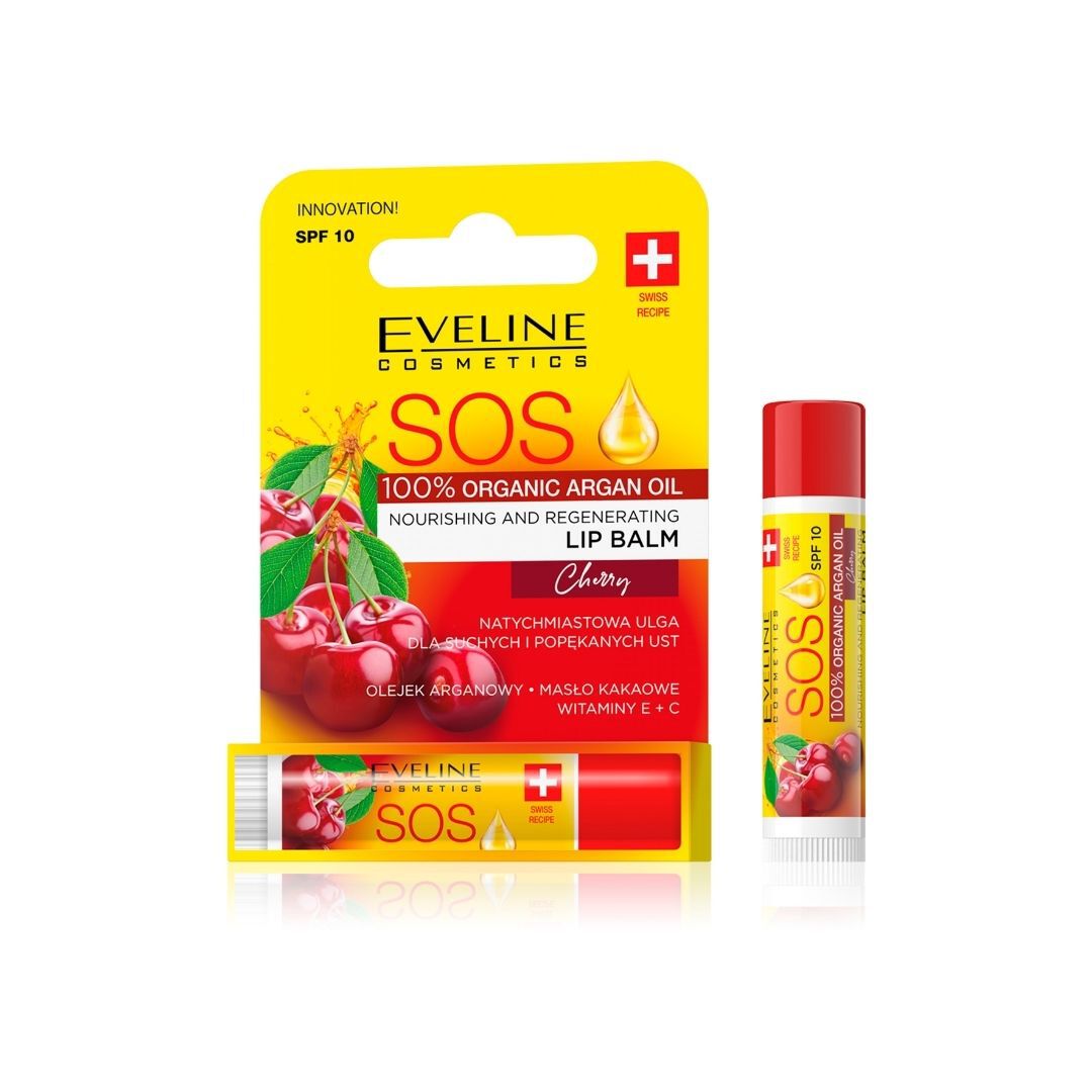 B&aacute;lsamo Labial SOS SPF10 Cereja - EVELINE -  - Imagem 1
