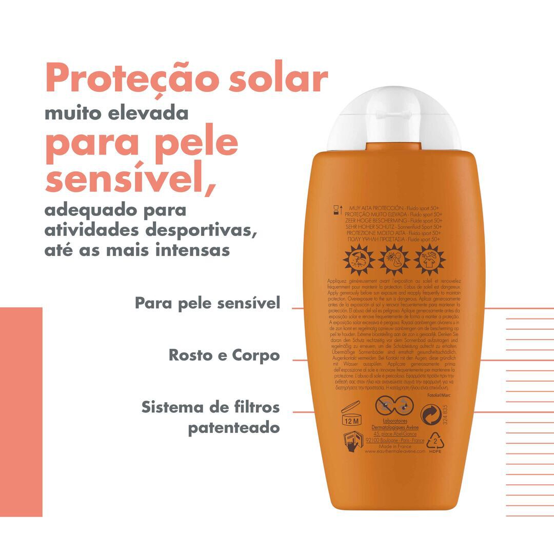 Protetor Solar Fluido Sport SPF50+ - AVENE -  - Imagem 3
